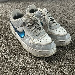 Women’s Nike Airforce 1’s Shadow White Grey